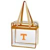 Clear Stadium Tote W/ Checkerboard Handles 2 Clear Stadium Tote W/ Checkerboard Handles -Apparel Specialty Shop 1243901 01