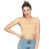 Skinny Strap Checkerboard Crop Tank 1 Skinny Strap Checkerboard Crop Tank -Apparel Specialty Shop 445057p 01
