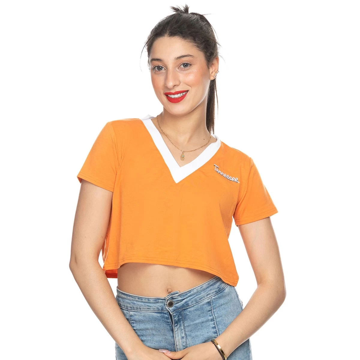 Tennessee Crop V-Neck Tee 3 Tennessee Crop V-Neck Tee
