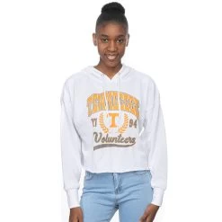 Tennessee French Terry Crop Hoodie By Zoozatz