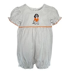 Infant Hound Dog Bubble Romper By Ishtex Apparel