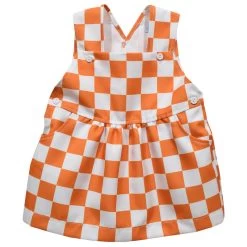 Infant Checkerboard Bib Overall Dress