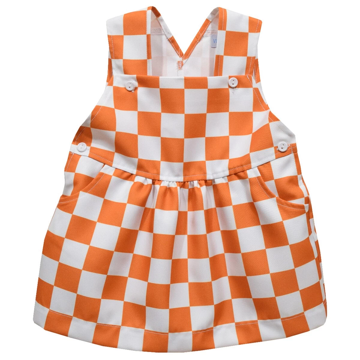 Infant Checkerboard Bib Overall Dress 3 Infant Checkerboard Bib Overall Dress