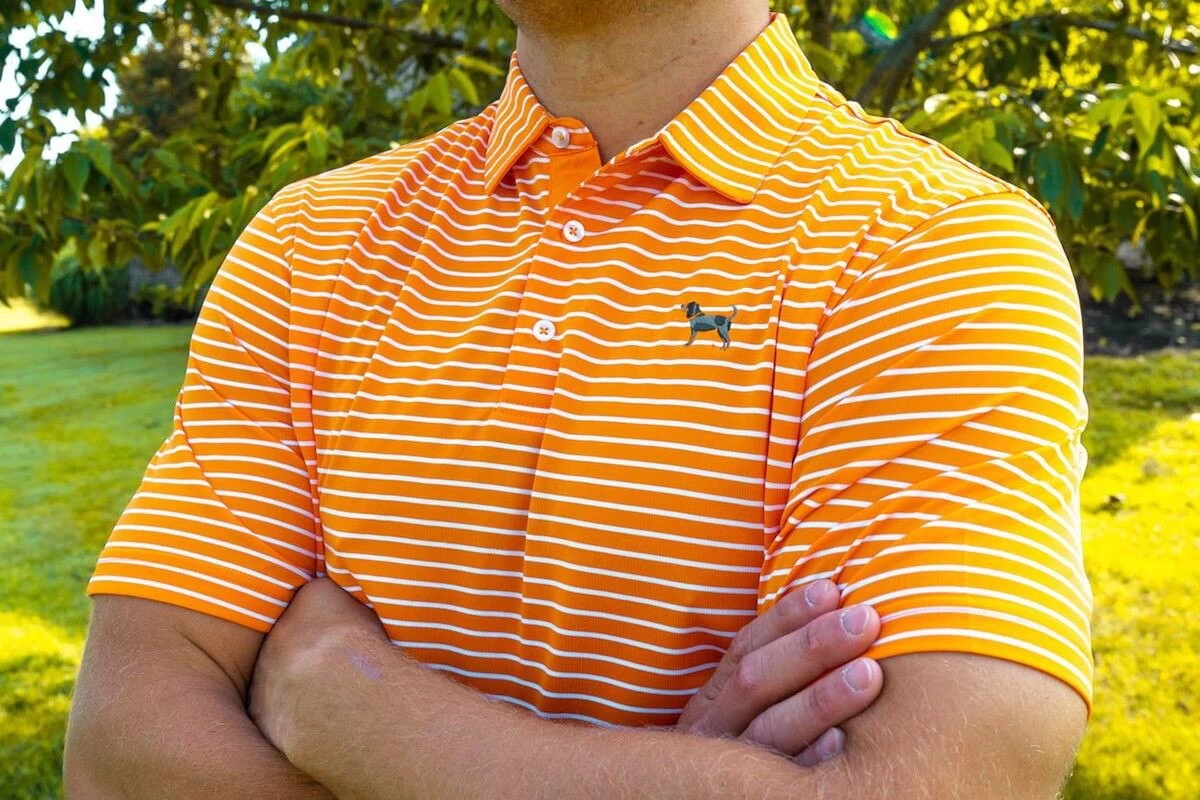 Tennessee Volunteer Traditions Bluetick Reese Stripe Polo 3 Tennessee Volunteer Traditions Bluetick Reese Stripe Polo