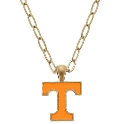 Enamel Power T Necklace