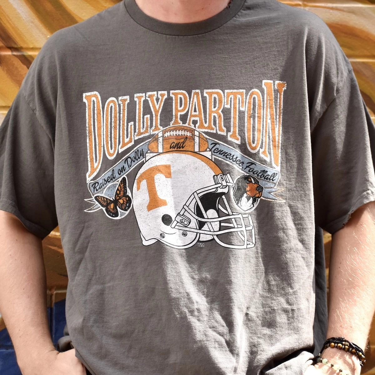 Raised On Dolly And Tennessee Football Tee 3 Raised On Dolly And Tennessee Football Tee