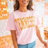 Women's Pink Tennessee Tee -Apparel Specialty Shop 530479p 01